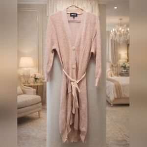 NWOT SER.O.YA  Small Light Pink Knit Sweater Duster